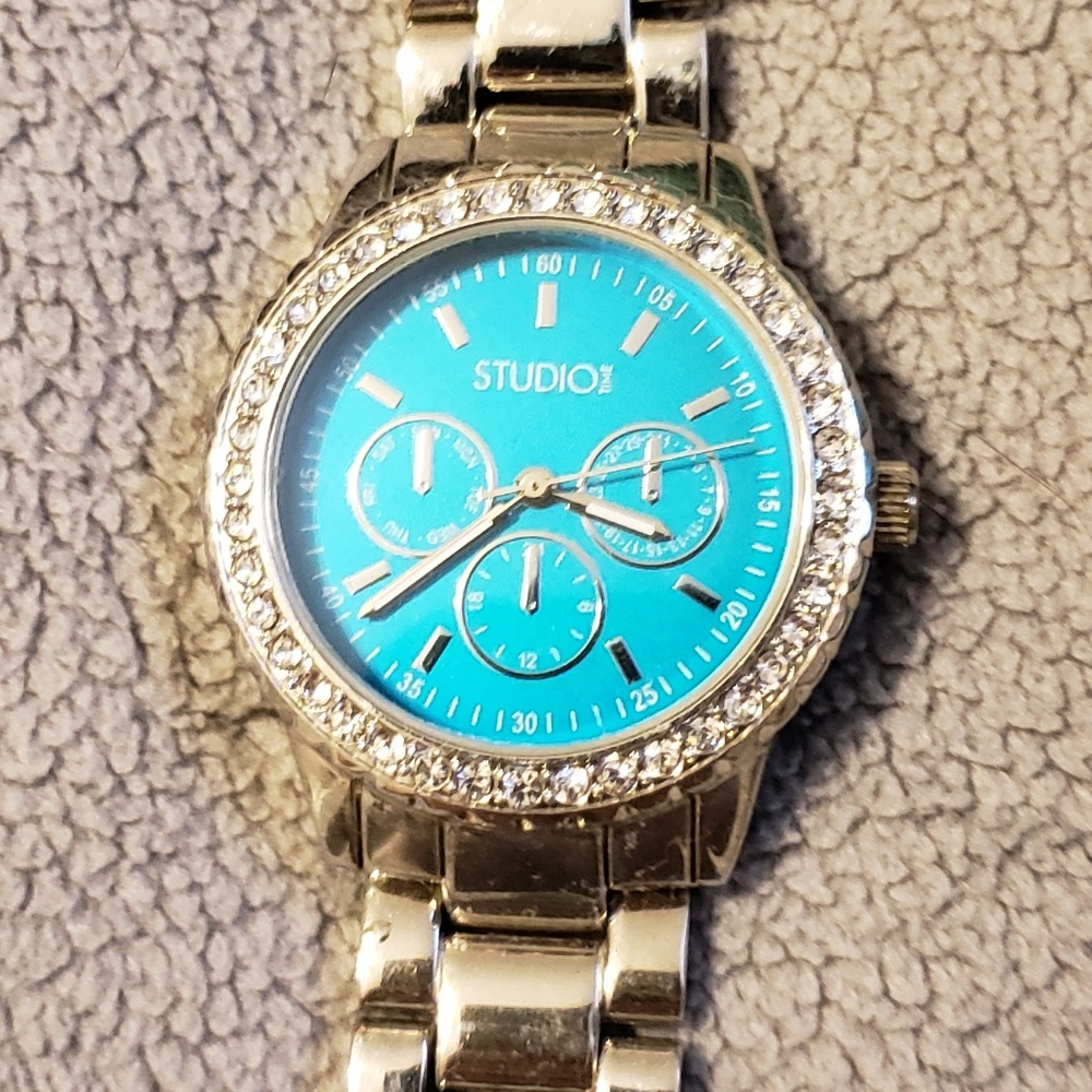 Silver wrist watch